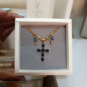 Cadena tejido gucci laminada en oro 18k