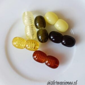 Pack de 20 broches  Ámbar surtidos