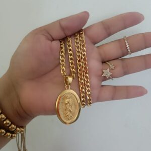 Cadena Tejido Mónaco laminado en Oro 18k