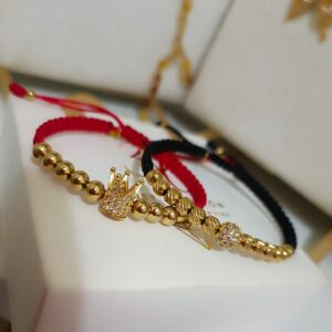PULSERAS CON BALINES LAMINADOS EN ORO 18K